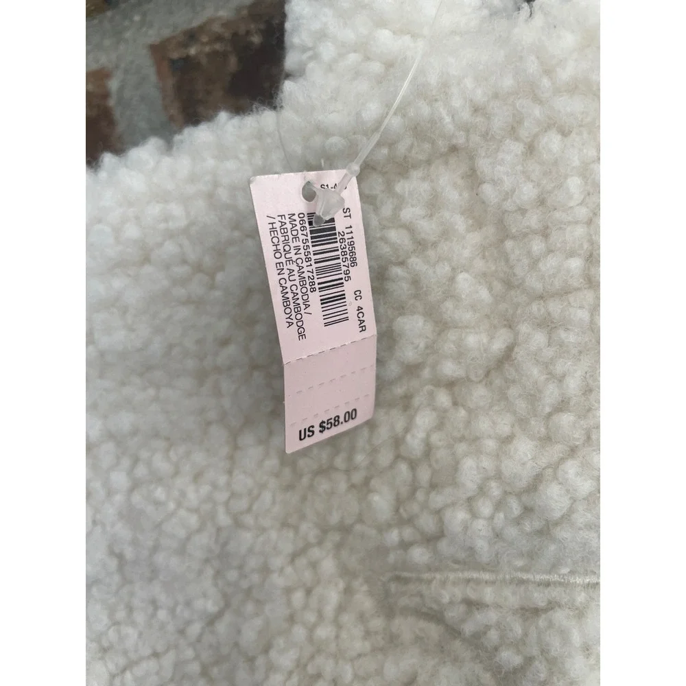 Victoria's Secret Ivory Sherpa Tote Bag - Picture 3 of 5